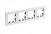 Рамка 4-м AtlasDesign Nature стекло бел. | код ATN320104 | Schneider Electric