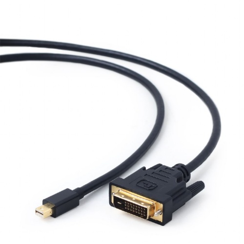Кабель mDP->DVI Cablexpert CC-mDPM-DVIM-6, 20M/25M, 1.8м, черный, позол.разъемы, пакет | код CC-mDPM-DVIM-6 | Cablexpert
