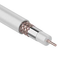 Кабель коаксиальный REXANT RG-6U+Cu, 75 Ом, Cu/Al/Cu, 75%, бухта 305 м, белый | код 01-2233 | REXANT