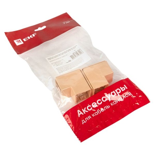 Поворот 90 гр, (25х25) (4 шт) светлое дерево-Plast | код abl-25-25x4 | EKF фото 3