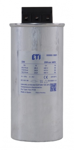 Конденсаторная батарея LPC-DW_440V 7,5 kVAr | код 004656858 | ETI