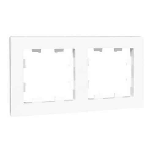 Эпика Рамка 2-местная белый пластик EKF | код UP1-FPW-02 | EKF