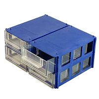 Ячейка наборная FUHENGSHENG 40x90x140 (ВхШхГ) синяя, материал HDPE | код 85292 | FUHENGSHENG