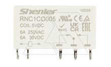 Реле, 1CO, 6A, 5VDC, для печатных плат и цоколей SNB05/SNC05, IP60 | код RNC1CO005 | Shenler