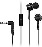 Гарнитура вкладыши Panasonic RP-TCM115GC 1.2м черный проводные в ушной раковине (RP-TCM115GCK) | код 1924963 | PANASONIC