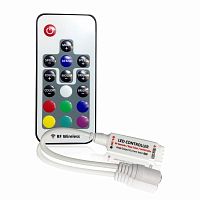 LED мини контроллер радио (RF) 72 W/144 W, 17 кнопок, 12 V/24 V | код 143-106-4 | LAMPER