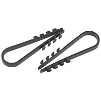 Дюбель-хомут для круглого кабеля 5-10 мм чёрный (100 штук) NO-224-225 | код Б0066288 | ЭРА