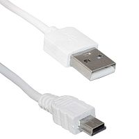 Компьютерный шнур RUICHI USB 2.0 A(m)-mini USB B(m), 1.8 м, белый | код 113809 | Ruichi