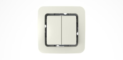 Выключатель 2-кл. СП Lillium 10А IP20 без вставки бел. Makel 71003