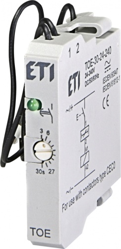 Электронн.таймер задержки TOE-30-24-240 AC/DC (0,3-3с задержка вкл.) | код 004642732 | ETI