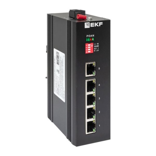 Промышленный неуправляемый коммутатор U-5GT, 5 портов 10/100/1000Base-T(X) RJ45, монтаж на динрейку TSX EKF | код TSX-U-5GT | EKF фото 2