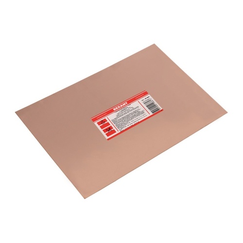 Стеклотекстолит 2-сторонний 200x300x1.5 мм 35/35 (35 мкм) REXANT | код 09-4068 | REXANT