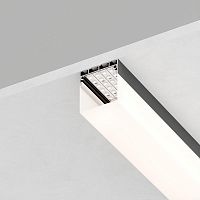 Профиль накладной алюминиевый черный 2м матовый экран 2 заглушки для светодиодных лент Feron | код 48149 | Feron