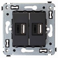 Устройство зарядное USB СП Avanti "Черный матовый" | код. 4412543 | DKC