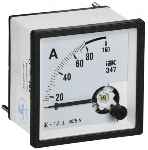 Амперметр Э47 40/5А кл. точн. 1,5 72х72мм IEK | код IPA10-6-0040-E | IEK