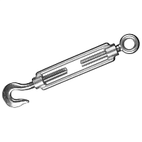 Талреп DIN 1480 М16 крюк-кольцо оцинкованный | код DIN1480-М16-HR | Крепдил