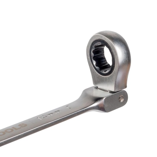 Набор гаечных комбинированных трещоточных ключей НТКШ-8 (8-19) с шарниром PROFESSIONAL | код 91951 | КВТ фото 4