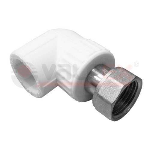 Уголок с накидной гайкой 20 х 3/4' полипропиленовый PPR белый | код 10138120 | VALFEX