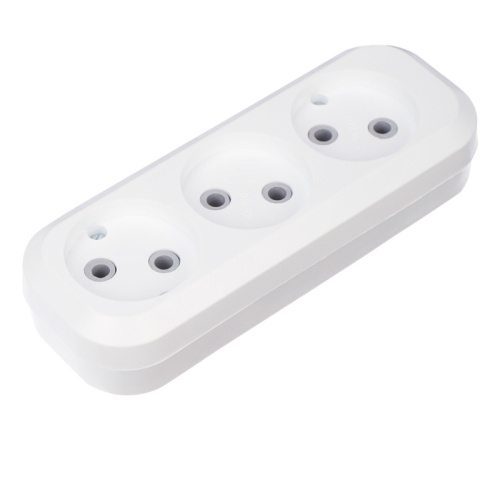 Колодка 3 гнезда без заземления REXANT | код 11-8703 | REXANT