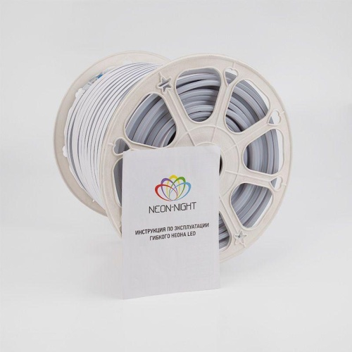 Шнур светодиодный гибкий неон SMD 8х16мм 120LED/м односторон. 24В тепл. бел. (уп.50м) Neon-Night 131-126 фото 3