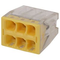 Клемма СМК компактная с пастой серии 246, 6 отверстий, 0,5-2,5 м NO-224-38 | код Б0043956 | ЭРА