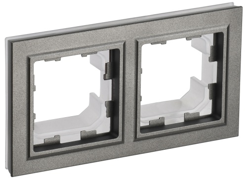 BRITE Рамка 2-местная IP44 РУ-2-БрШ-44 шампань | код BR-M22-44-K37 | IEK