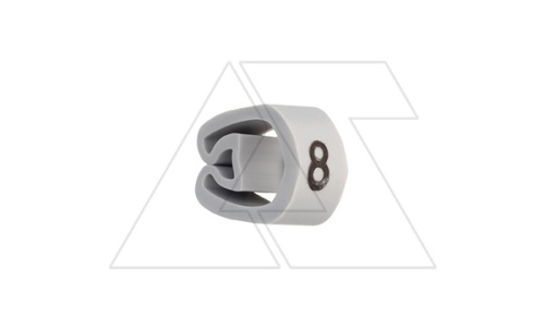 Маркер кольцевой RMS-04 59848-8, D кабеля 8-16mm, 16-70mm2, символ 8, PVC, серый (упак. 100шт.) | код 4391628 | Cembre