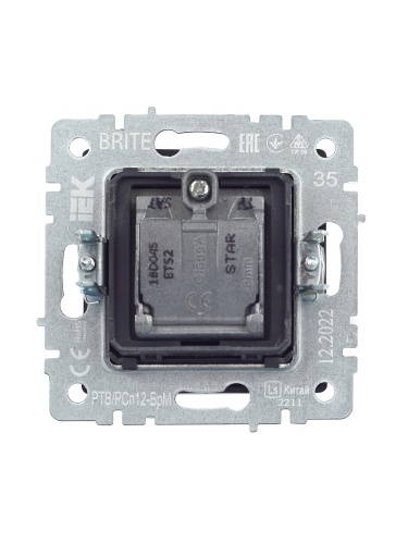 BRITE Розетка двойная TV+SAT РТВ/РСп12-БрМ маренго | код BR-AF20-O-K35 | IEK фото 3