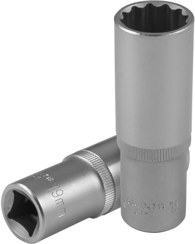 S04HD4719 Головка торцевая глубокая 12-гранная 1/2DR, 19 мм | код S04HD4719 | JONNESWAY