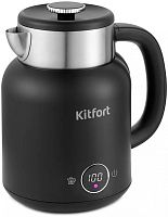 Чайник электрический Kitfort КТ-6196-1 1.5л. 2200Вт черный/серебристый корпус: металл/пластик | код 1989350 | KITFORT
