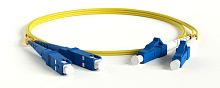 Патч-корд волоконно-оптический (шнур) SM 9/125 (OS2) LC/UPC-SC/APC 2 мм simplex LSZH 2 м, Hyperline FC-S2-9-LC/UR-SC/AR-H-2M-LSZH-YL | код 243409 | Hyperline