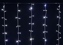 LIGHTING Гирлянда занавес 1,5х1,5м 160 светодиодов белый свет IP20 прозрачный шнур 3м 230В транзит | код LGDB201-2-160-L1-T-S-20 | IEK