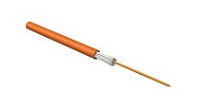 Hyperline FO-S3-IN-62-1-LSZH-OR Кабель волоконно-оптический 62.5/125 (OM1) многомодовый, 1 волокно, simplex, плотное буферное покрытие (tight buffer), 3.0 мм, арамидные волокна, для внутренней прокладки, LSZH, нг(А)-HF, –10°C – +50°C, оранжевый Код товара