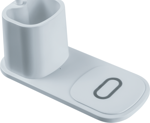 Светильник светодиодный 93 269 NDF-D037-10W-MK-WH-LED 10Вт 3000/4000/6000К 140лм настольный сенсор USB беспров. заряд. моб. устр. с подставкой для канц. на основании бел. | Код. 93269 | Navigator фото 3