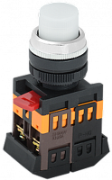 Кнопка белая ABLFP-22 1з+1р с подсветкой неон 240В | код BBT20-ABLFP-K01 | IEK