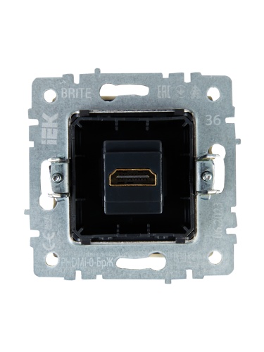 BRITE Розетка HDMI РHDMI-0-БрЖ жемчуг | код BR-H10-K36 | IEK фото 4