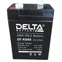 Аккумуляторная батарея DT 4045, 4В, 4,5Ач. Предназначена для охранно-пожарных систем и СКУД. Delta | код 4614010040021 | DELTA