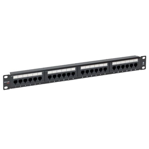 Патч-панель 19дюйм 1U кат.6 UTP неэкранир. 24 порта RJ45 Dual IDC TERACOM PRO | код TRP-PPNL-6UTP-1U24 | EKF