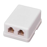 PROconnect Розетка телефонная внешняя, 2 порта RJ-11(6P-2C), категория 3 (50 шт./уп.) | код 03-0002-4 | PROCONNECT
