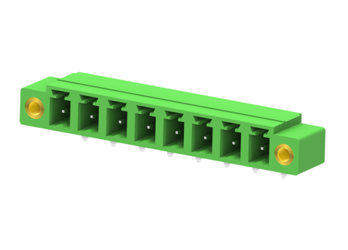 MC-PD5.08H04-F-0001 Разъем штекерный MC, угл. конт.,шаг 5.08мм, 4 конт., горизонт., с гайкой, зел., шт | код MC-PD5.08H04-F-0001 | SUPU
