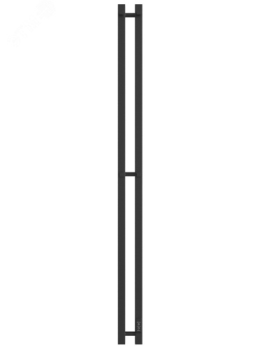 Полотенцесушитель электрический из квадратного профиля X-2 plaza neo 120/8 с диммером цвет черный матовый | код 4657801240973 | ДВИН