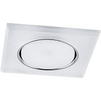 Светильник ДВО-15w GX53 без лампы со светодиодной подсветкой 4000К квадратный белый матовый | код 32661 | Feron