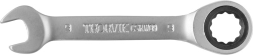 CSRW09 Ключ гаечный комбинированный трещоточный короткий, 9 мм | код CSRW09 | Thorvik