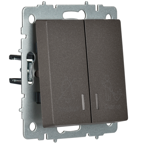 BRITE Выключ. 2-кл. с инд. отел. 10А ВС10-2-9-БрТБ бр. IEK | код BR-V20-2-10-K45 | IEK фото 4