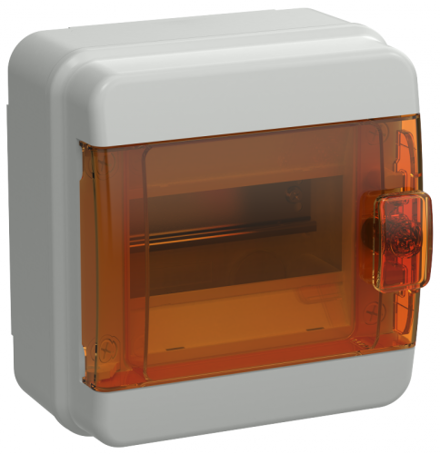 TEKFOR Корпус пласт. КМПн-6 IP65 оранж. прозр. дверь IEK | код TF5-KP72-N-06-65-K03-K09 | IEK