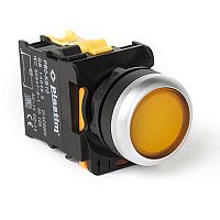 PB0-AW35B5 Кнопка управления с подсветкой, 1NO, AC/DC 24 В. (Желтый) | код PB0-AW35B5 | Plastim