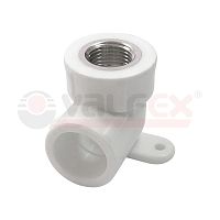 Угол с внутренней резьбой (простое крепление) 25х3/4' (60/15) БЕЛЫЙ | код. 10120125-PRO | Valfex