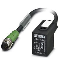 Кабель для датчика / исполнительного элемента SAC-3P-M12MS/3,0-PUR/BI-1L-Z | код 1400775 | PHOENIX CONTACT