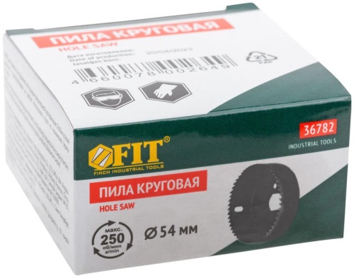 Пила круговая инструментальная сталь 54мм FIT 36782 фото 3