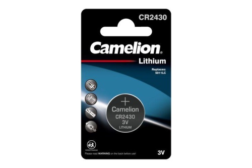 Элемент питания литиевый CR CR2430 BL-1 (блист.1шт) Camelion 3073